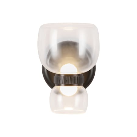 Alora Lighting Sutton 2 Light 8" Tall LED Bathroom Sconce Urban Bronze / Clear Glass