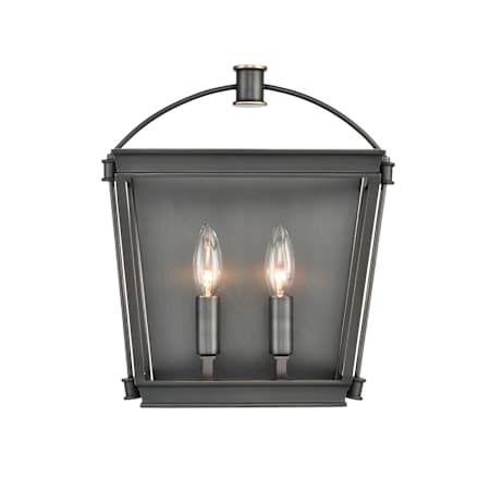 Alora Lighting Manor 2 Light 14" Tall Bathroom Sconce Urban Bronze
