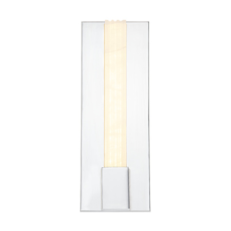 Alora Lighting Kismet 14" Tall 3000K LED Wall Sconce Polished Nickel / Alabaster