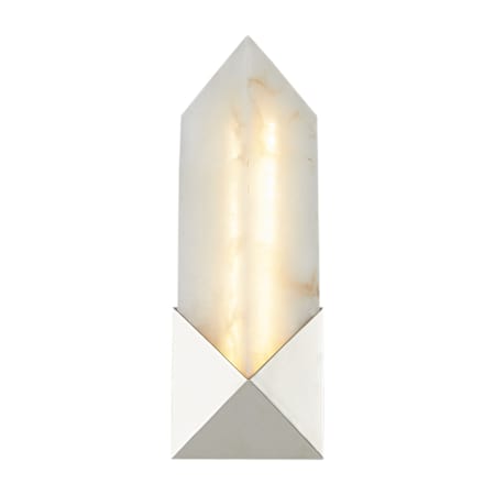 Alora Lighting Caesar 12" Tall LED Wall Sconce Polished Nickel / Alabaster