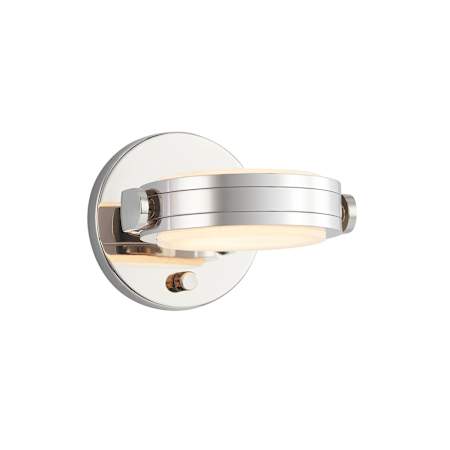 Alora Lighting Blanco 6" Wide 3000K LED Bathroom Sconce Polished Nickel / Alabaster