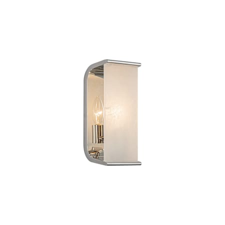 Alora Lighting Abbott 10" Tall Wall Sconce Polished Nickel / Alabaster