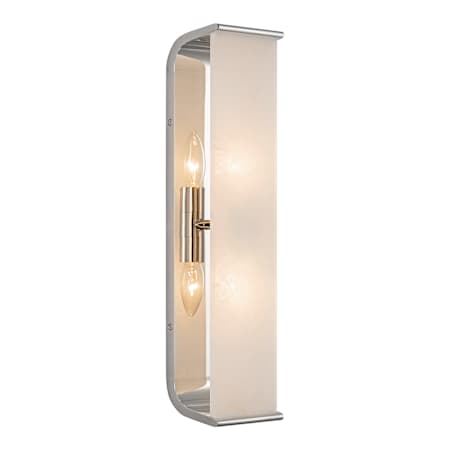 Alora Lighting Abbott 2 Light 19" Tall Wall Sconce Polished Nickel / Alabaster