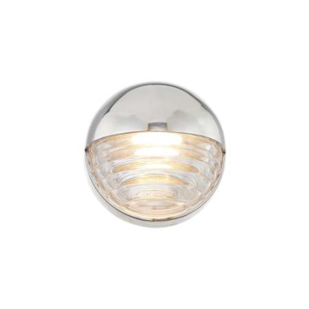 Alora Lighting Palais 6" Tall LED Wall Sconce Polished Nickel / Ribbed Glass
