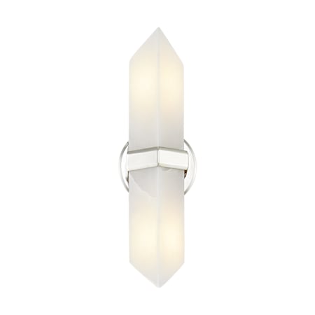 Alora Lighting Valencia 2 Light 15" Tall Wall Sconce Polished Nickel / Alabaster