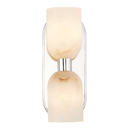Alora Lighting Lucian 2 Light 12" Tall Wall Sconce Polished Nickel / Alabaster