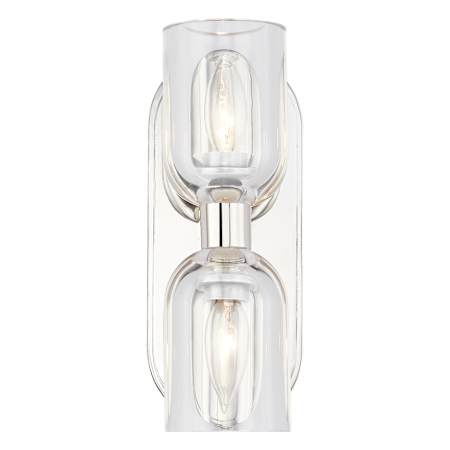 Alora Lighting Lucian 2 Light 12" Tall Wall Sconce Clear Crystal / Polished Nickel