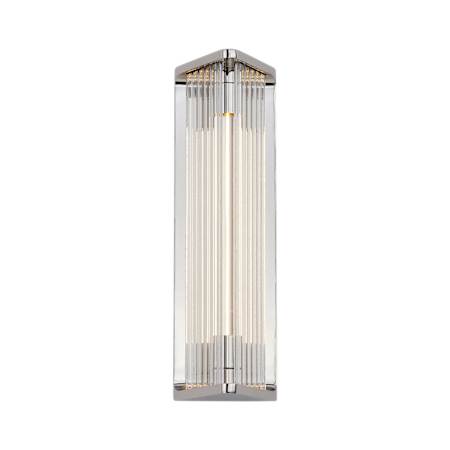 Alora Lighting Sabre 16" Tall LED Wall Sconce Polished Nickel / Ribbed Glass