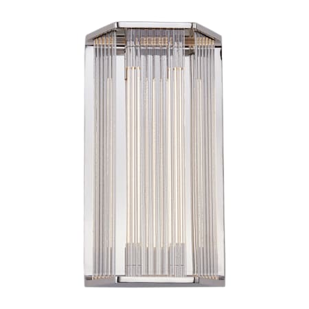 Alora Lighting Sabre 16" Tall LED Wall Sconce Polished Nickel / Ribbed Glass