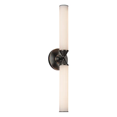 Alora Lighting Edwin 23" Tall LED Wall Sconce Urban Bronze / Frosted Ribbed Glass