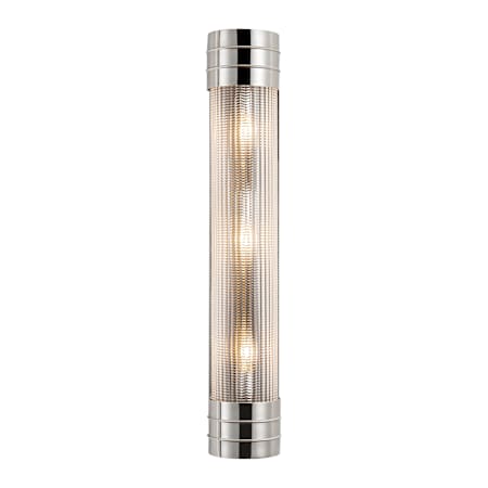 Alora Lighting Willard 3 Light 25" Tall Wall Sconce Polished Nickel / Clear Prismatic Glass