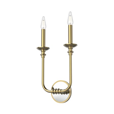 Alora Lighting Peabody 2 Light 15" Tall Bathroom Sconce - ADA Vintage Brass