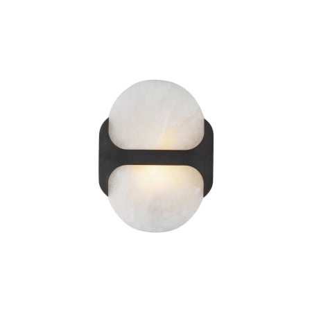 Alora Lighting Odin 2 Light 4" Tall Bathroom Sconce Urban Bronze / Alabaster