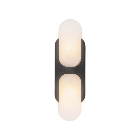 Alora Lighting Odin 2 Light 4" Tall Bathroom Sconce Urban Bronze / Alabaster
