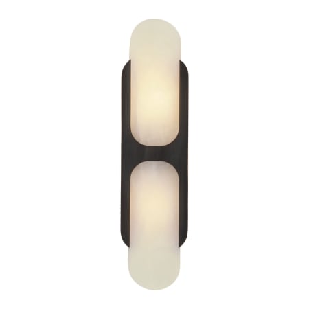 Alora Lighting Odin 2 Light 4" Tall Bathroom Sconce Urban Bronze / Alabaster