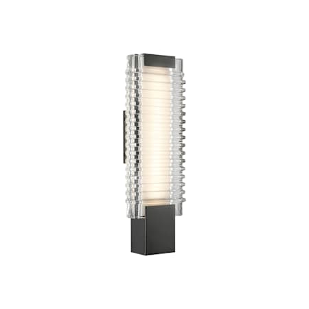 Alora Lighting Alai 18" Tall 2700K LED Bathroom Sconce Urban Bronze / Ribbed Glass