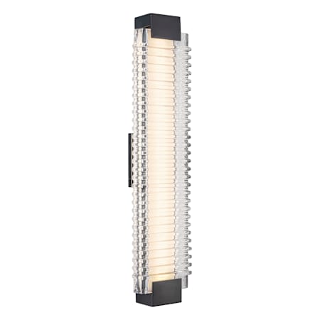 Alora Lighting Alai 25" Tall 2700K LED Bathroom Sconce Urban Bronze / Ribbed Glass