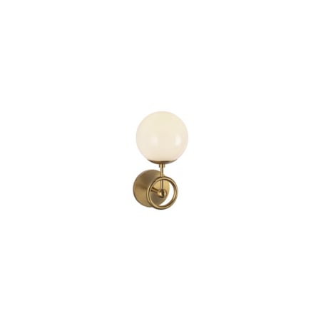 Alora Lighting Fiore 7" Tall Bathroom Sconce Brushed Gold / Glossy Opal Glass