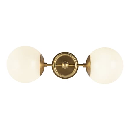 Alora Lighting Fiore 18" Tall Bathroom Sconce Brushed Gold / Glossy Opal Glass