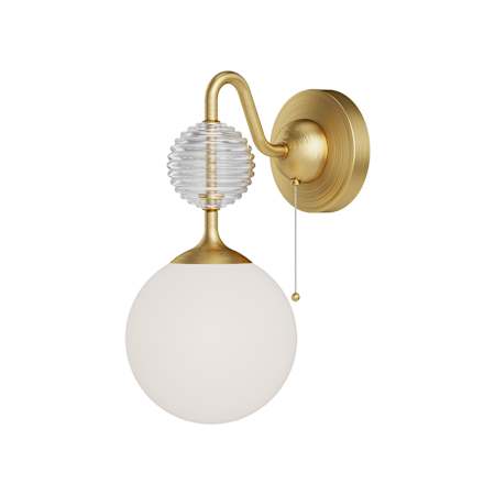 Alora Lighting Celia 10" Tall Wall Sconce Brushed Gold / Opal Glass