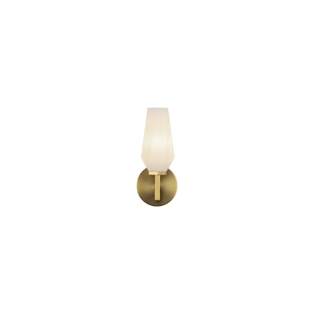 Alora Lighting Krysta 5" Tall Bathroom Sconce Brushed Gold / Opal Glass