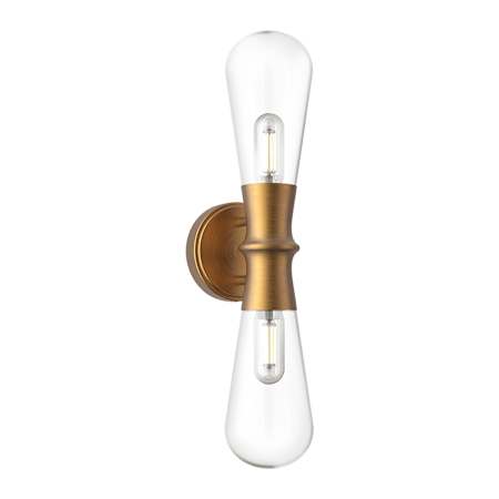 Alora Lighting Marcel 2 Light 8" Tall Wall Sconce Aged Gold