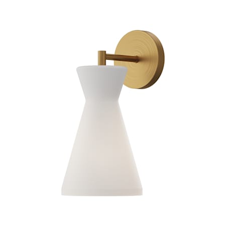 Alora Lighting Betty 10" Tall Wall Sconce Aged Gold / Opal Glass