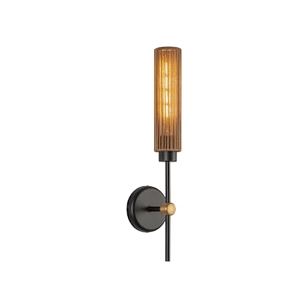 Alora Lighting Colby 20" Tall Bathroom Sconce with Cotton Rope Shade Matte Black / Tan Jute