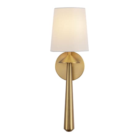 Alora Lighting Bridgette 18" Tall Bathroom Sconce with Linen Shade Brushed Gold / White Linen