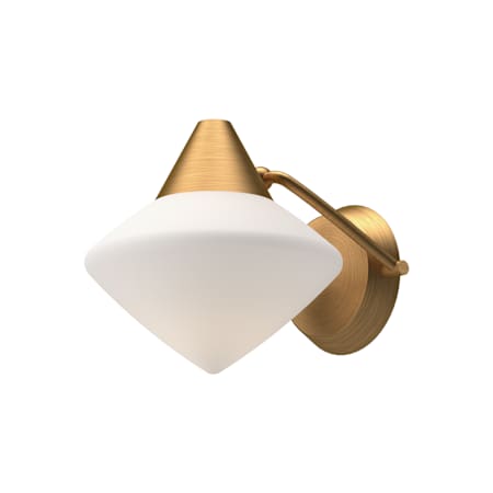 Alora Lighting Nora 8" Tall Wall Sconce with Opal Glass Shade Aged Gold