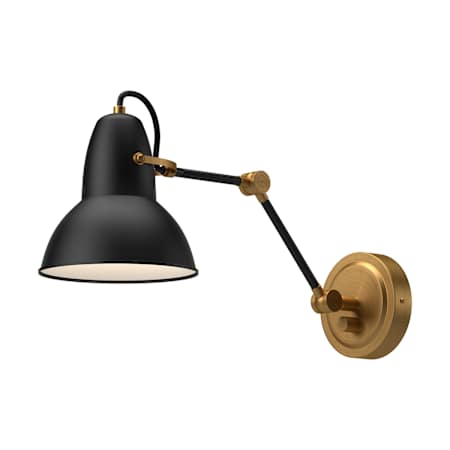 Alora Lighting Felix 8" Tall Wall Sconce Matte Black / Aged Gold