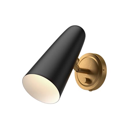Alora Lighting Daniel 11" Tall Wall Sconce Matte Black / Aged Gold