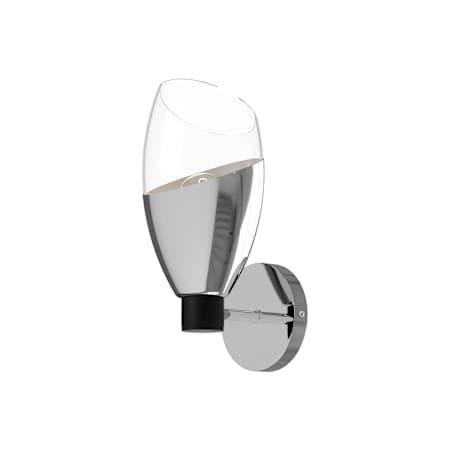 Alora Lighting Capri 12" Tall Wall Sconce with Clear Glass Shade Chrome