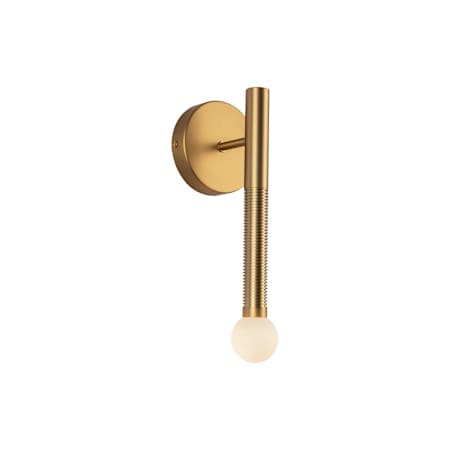 Alora Lighting Arden 14" Tall LED Bathroom Sconce with Opal Glass Shade Brushed Gold / Opal Glass
