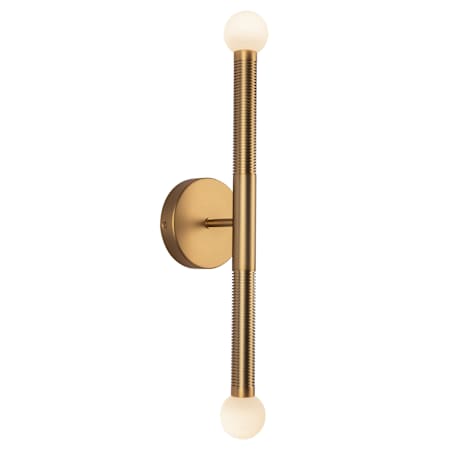 Alora Lighting Arden 2 Light 2" Wide LED Bath Bar with Opal Glass Shades Brushed Gold / Opal Glass