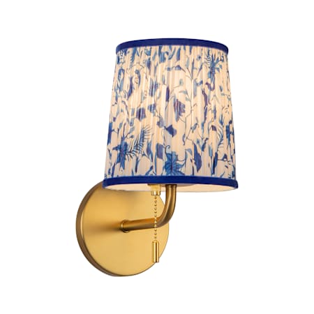 Alora Lighting Scout 10" Tall Wall Sconce Brushed Gold / Blue Linen