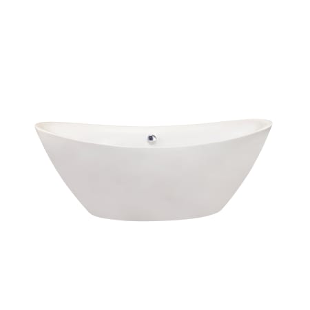 Altair Allegra 71" Free Standing Acrylic Soaking Tub with Center Drain, Drain Assembly, and Overflow White