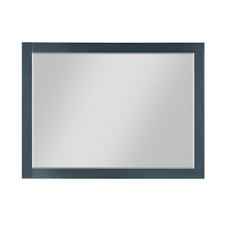 Altair Maribella 48"W x 36"H Rectangular Beveled Wood Framed Wall Mounted Bathroom Mirror Classical Blue