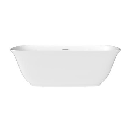 Altair Sarnia 67" Free Standing Acrylic Soaking Tub with Center Drain, Drain Assembly, and Overflow White
