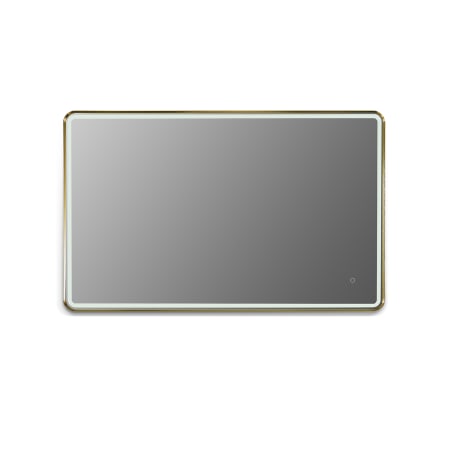 Altair Viaggi 48" W x 30" H Contemporary Rectangular Aluminum Framed Bathroom Wall Mirror with Light Brushed Gold