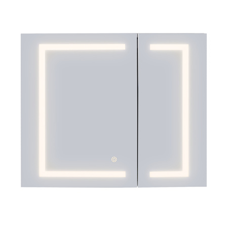 Altair Hemnes 31-1/2" x 27-1/2" Lighted Frameless Double Door Medicine Cabinet No Frame