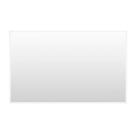 Altair Aurora 48"W x 30"H Rectangular Flat Aluminum Frameless Wall Mounted Bathroom Mirror with LED Lighting No Frame