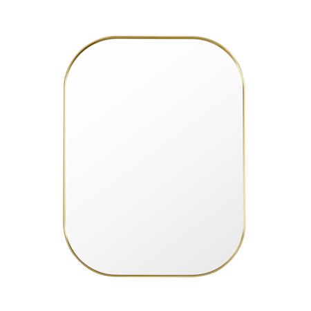 Altair Trielle 24"W x 32"H Rectangular Flat Aluminum Framed Wall Mounted Bathroom Mirror Brushed Gold