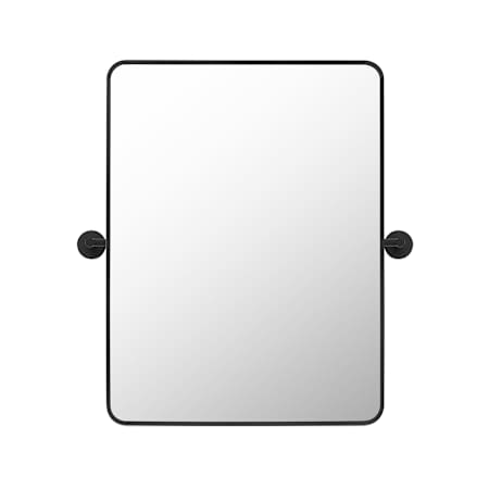 Altair Dieux 24"W x 32"H Rectangular Flat Aluminum Framed Wall Mounted Bathroom Mirror Matte Black