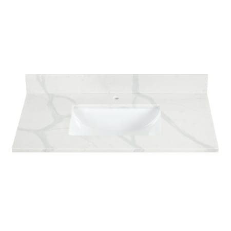 Altair Arbios 36" Quartz Vanity Top with Backsplash Calacatta White