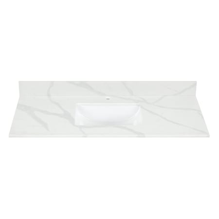 Altair Arbios 48" Quartz Vanity Top with Backsplash Calacatta White