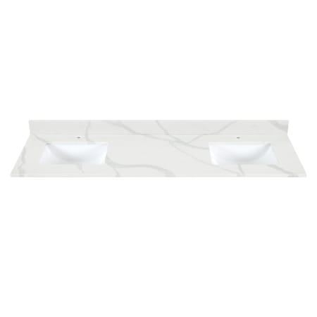 Altair Arbios 72" Quartz Vanity Top with Backsplash Calacatta White