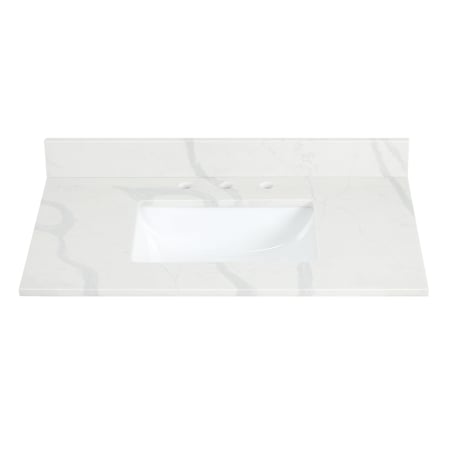 Altair Arbios 36" Quartz Vanity Top with Backsplash Calacatta White