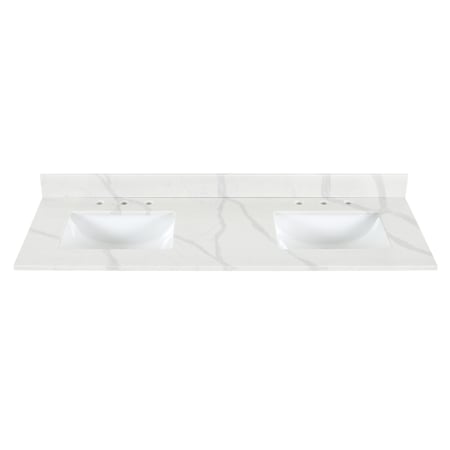 Altair Arbios 60" Quartz Vanity Top with Backsplash Calacatta White