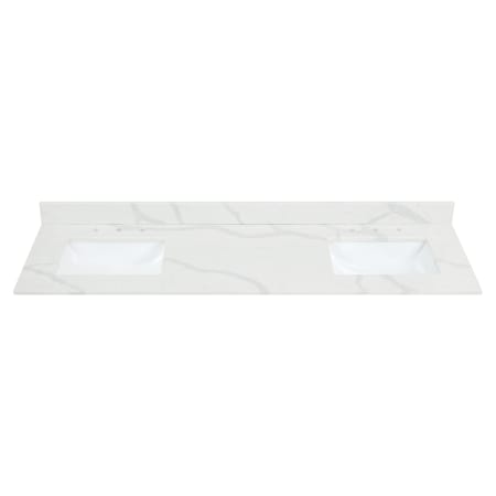 Altair Arbios 72" Quartz Vanity Top with Backsplash Calacatta White